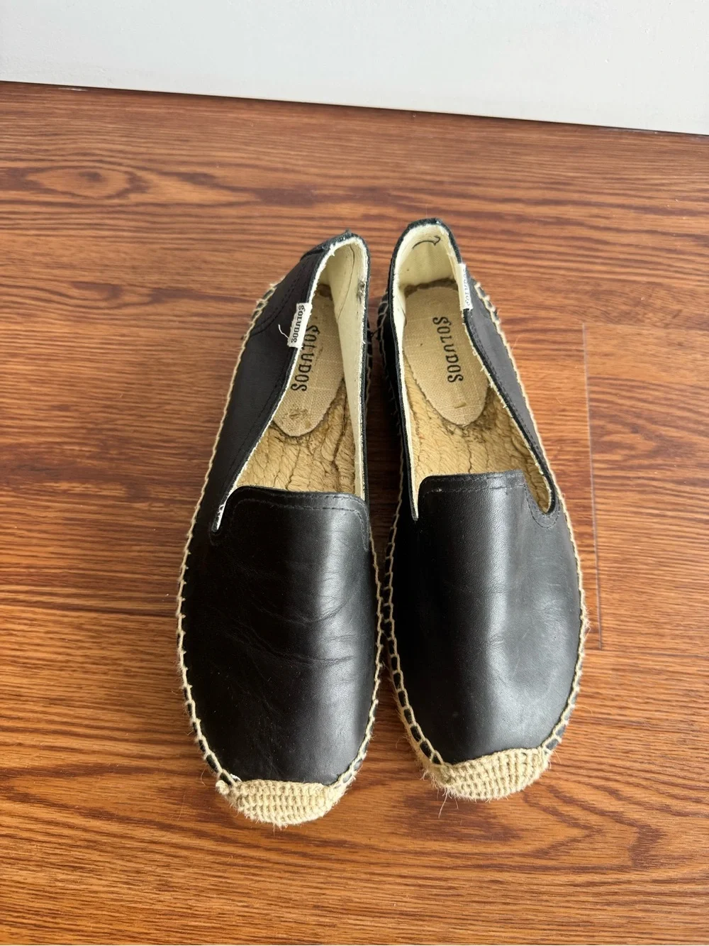 Soludos black leather